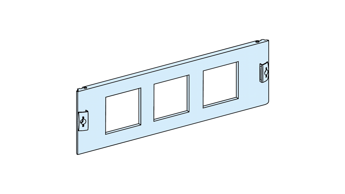 Placa Frontal Schneider Electric serie PrismaSeT de Acero, 500 x 150mm, para usar con PrismaSeT PrismaSeT G Recinto,