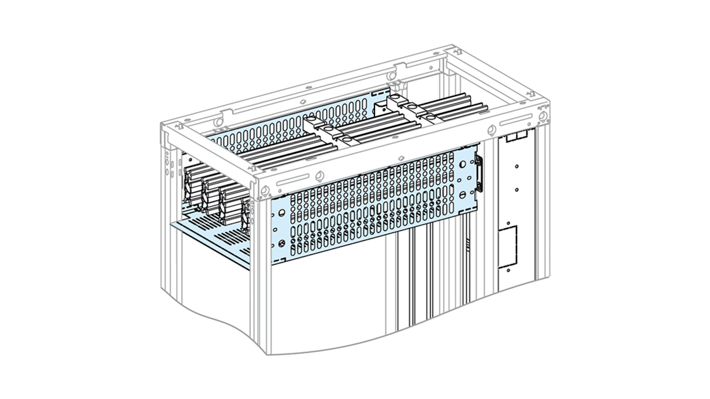 Cubierta Schneider Electric serie PrismaSeT P de Poliéster, 650 x 200mm, para usar con Barra colectora Linergy BS,