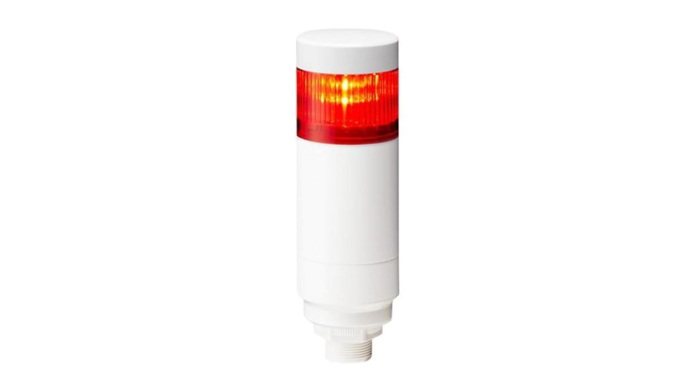 Patlite LR Series Multicolour Signal Tower, 1 Lights, 24 V dc, Nut Mounted