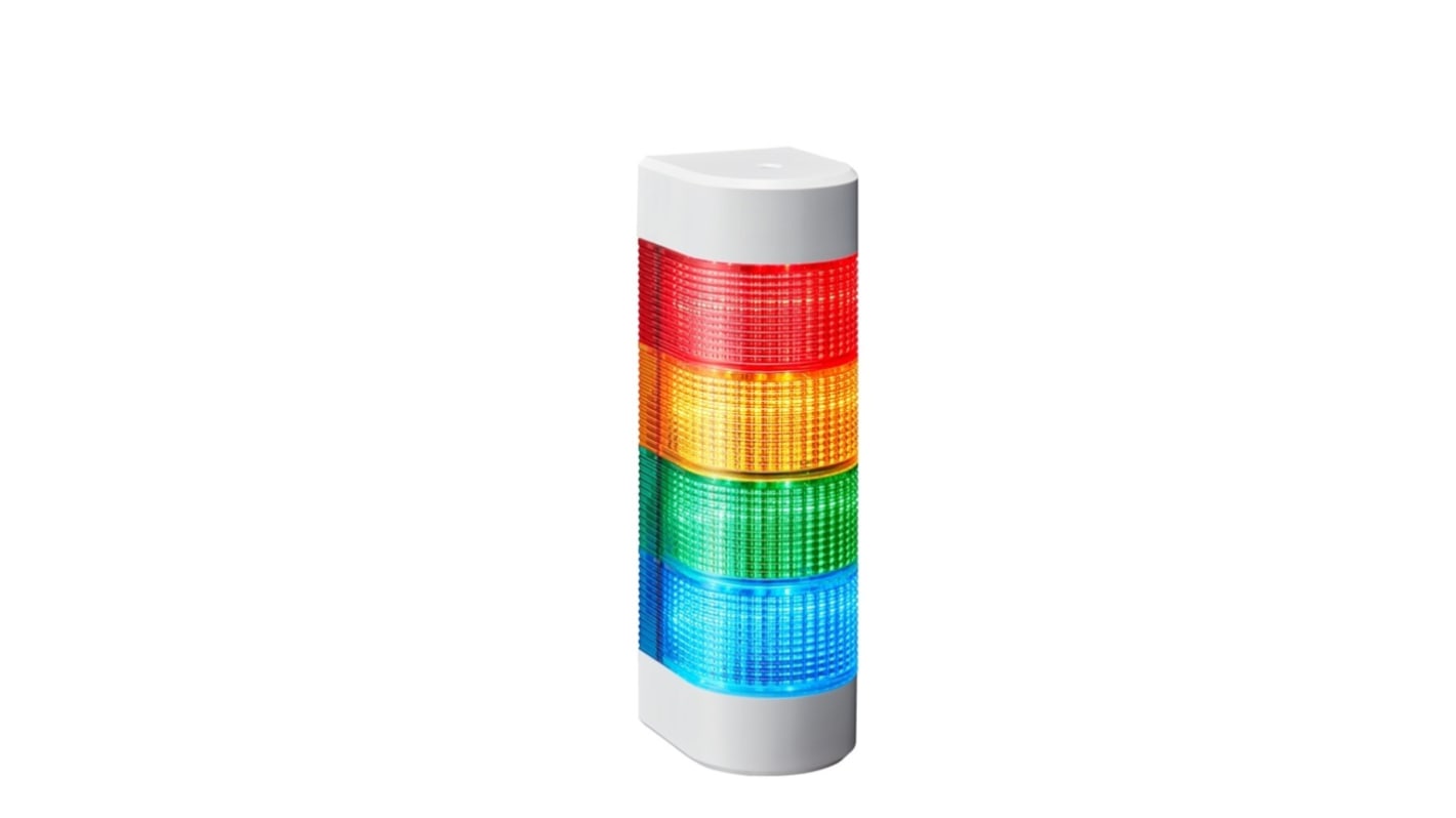 WME-402DFB-RYGB | Patlite WME Series Multicolour Buzzer Signal Tower, 4 ...