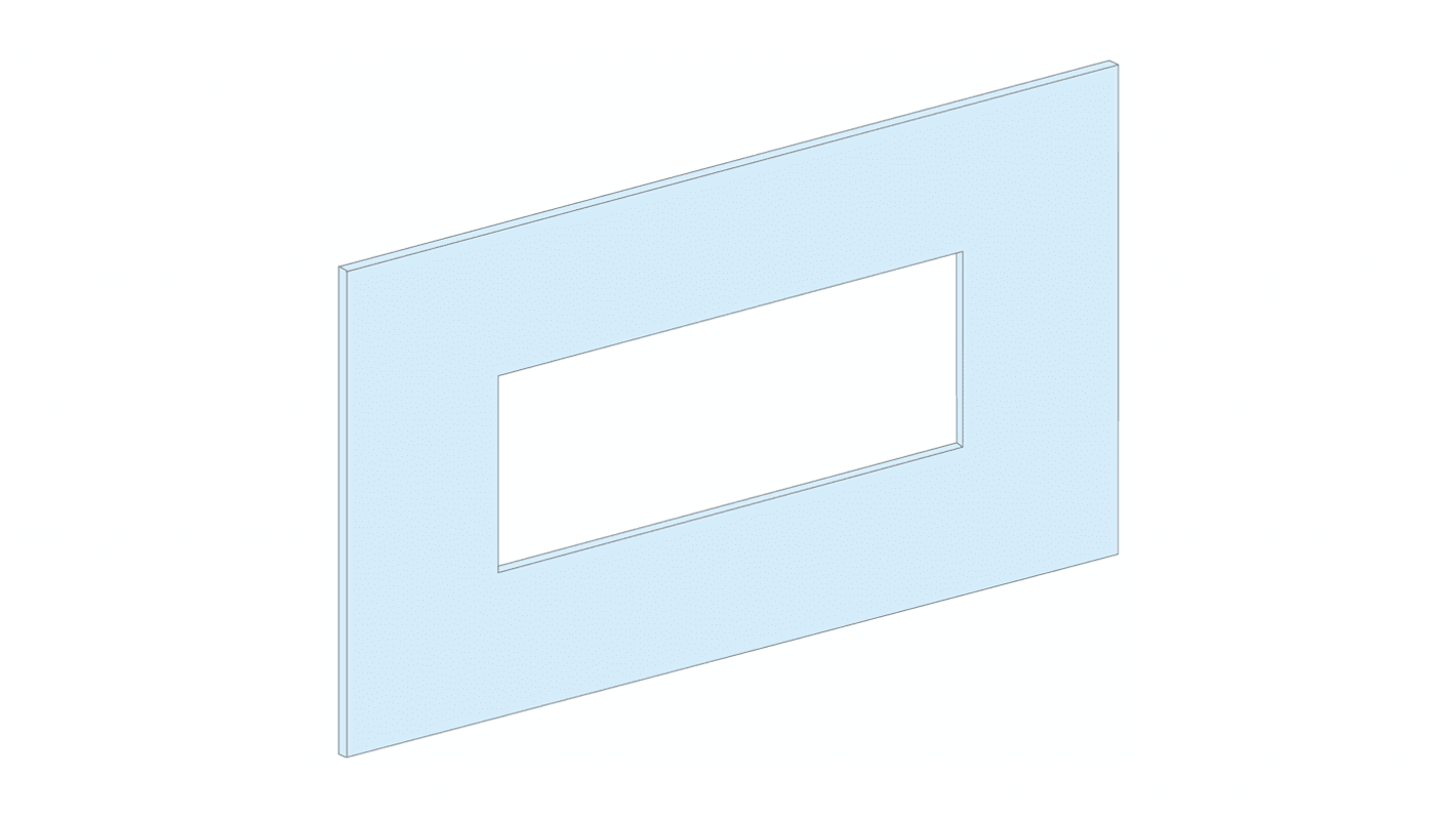 Placa Frontal Schneider Electric serie PrismaSeT de Acero, 250 x 600mm, para usar con PrismaSeT PrismaSeT G Caja,