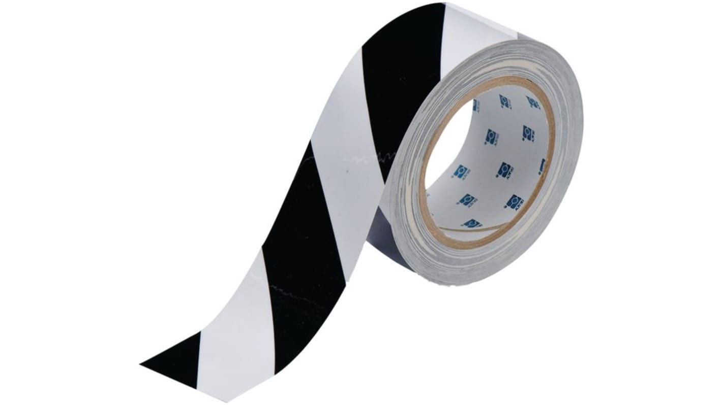 Brady 104319 Black/White 30.48m Floor Tape