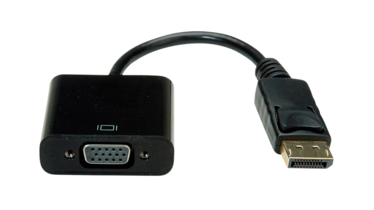 Value Adapter 1920 x 1080, In:DisplayPort, Out:VGA, 200mm Kabel