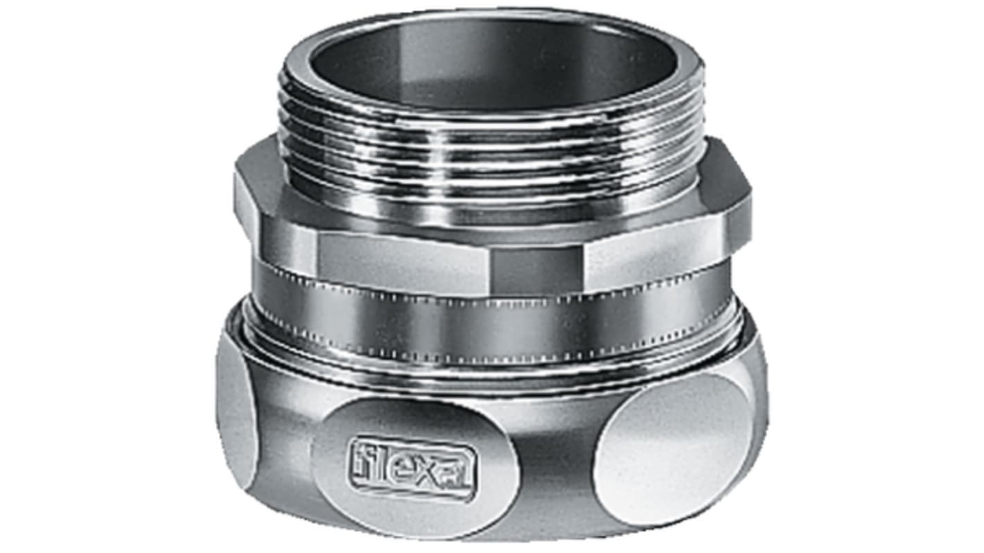 Flexa Conduit Plug, Conduit Fitting, M25, Nickel Plated Brass, Silver