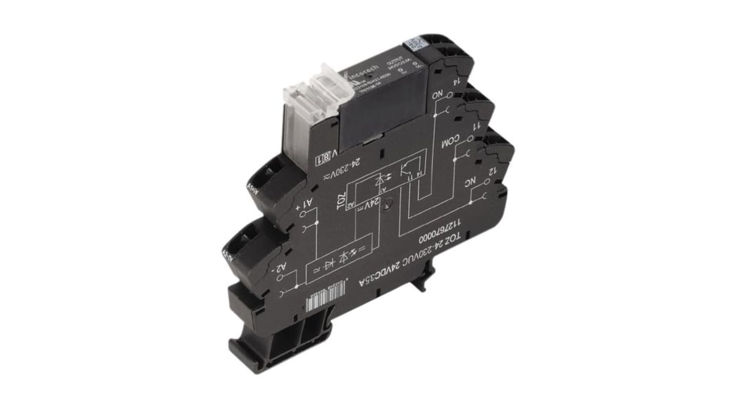 Weidmüller TOZ 24-230VUC 24VDC5A Series Solid State Relay, 5 A Load, DIN Rail Mount, 230 V ac Control