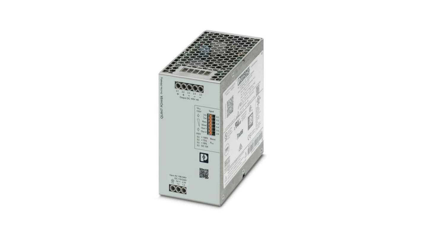 Phoenix Contact QUINT4-PS/1AC/110DC/4 DIN-Schienen Netzteil DIN-Schienen Netzteil 660W, 100 → 240V ac, 110V / 4A