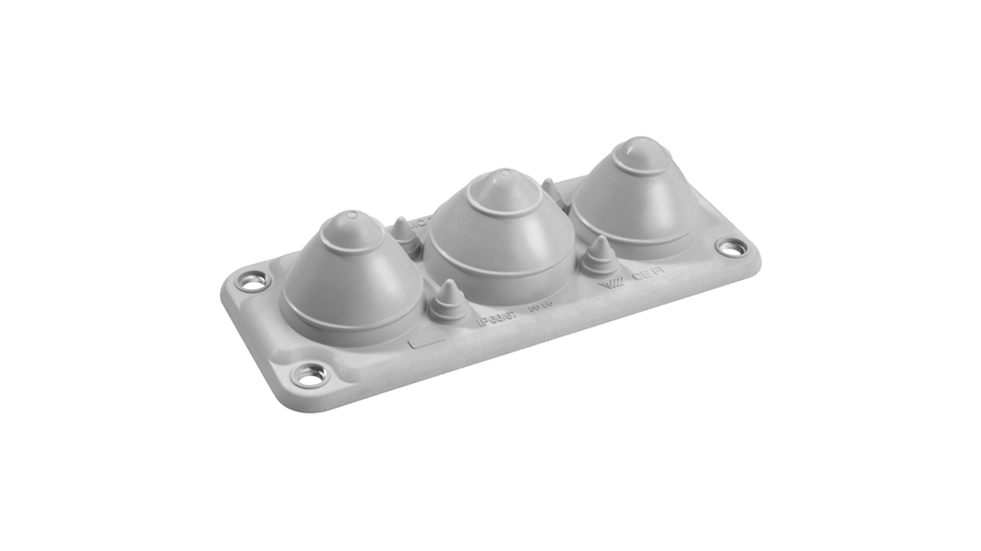 Accesorio para caja Schneider Electric de Termoplástico Gris, 214 x 62 x 40mm, IP66