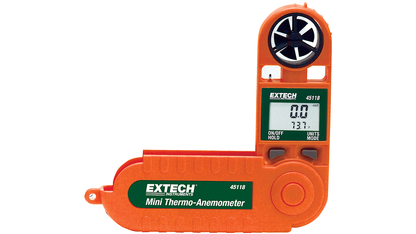 Extech 45118 Rotary Vane Anemometer, 20m/s Max, Measures Air Velocity