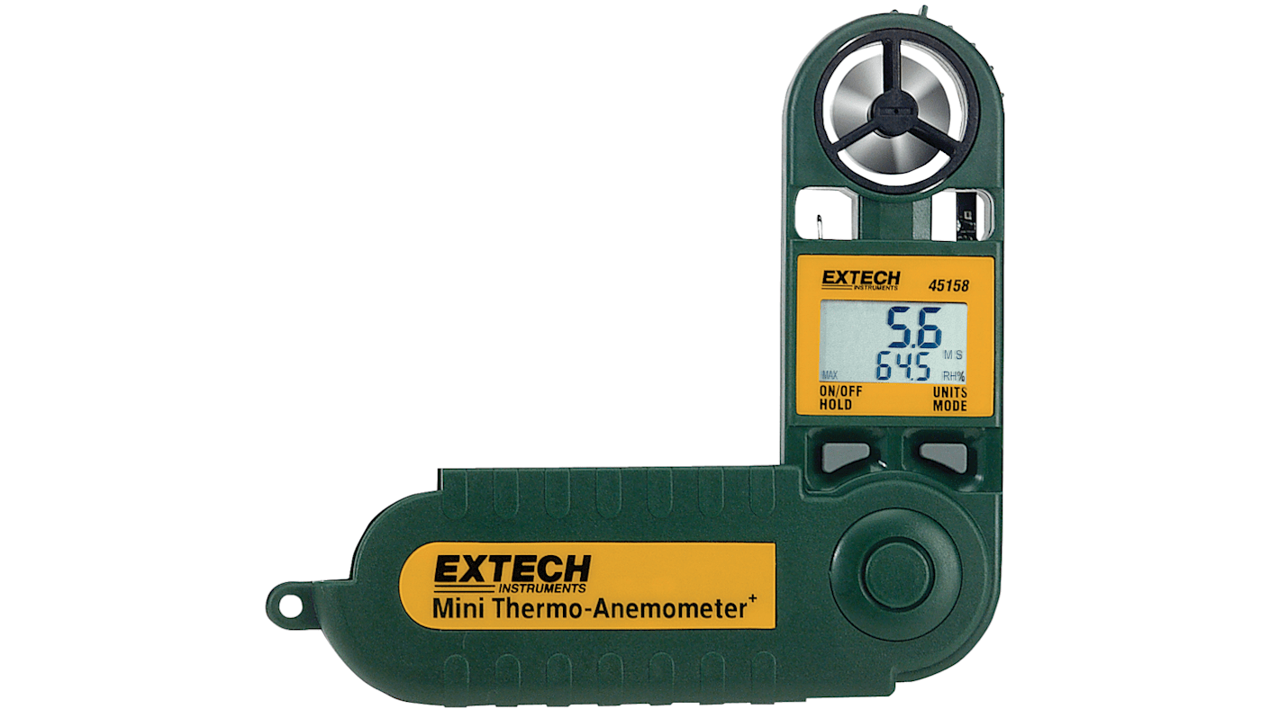 Extech 45158 Rotary Vane Anemometer, 20m/s Max, Measures Air Velocity