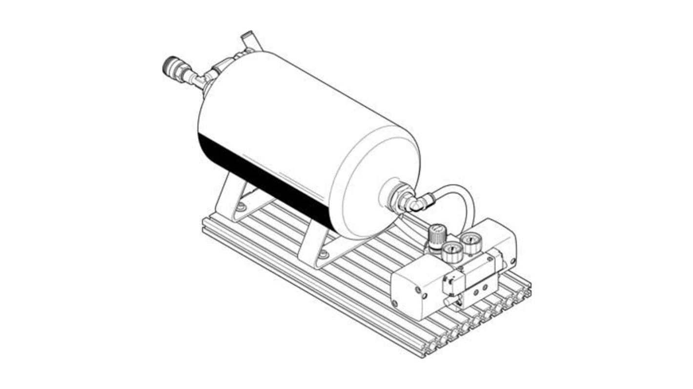 Regulador de impulso neumático Festo DPA-40-10-CRVZS5, KD4, QS-10, Silenciador