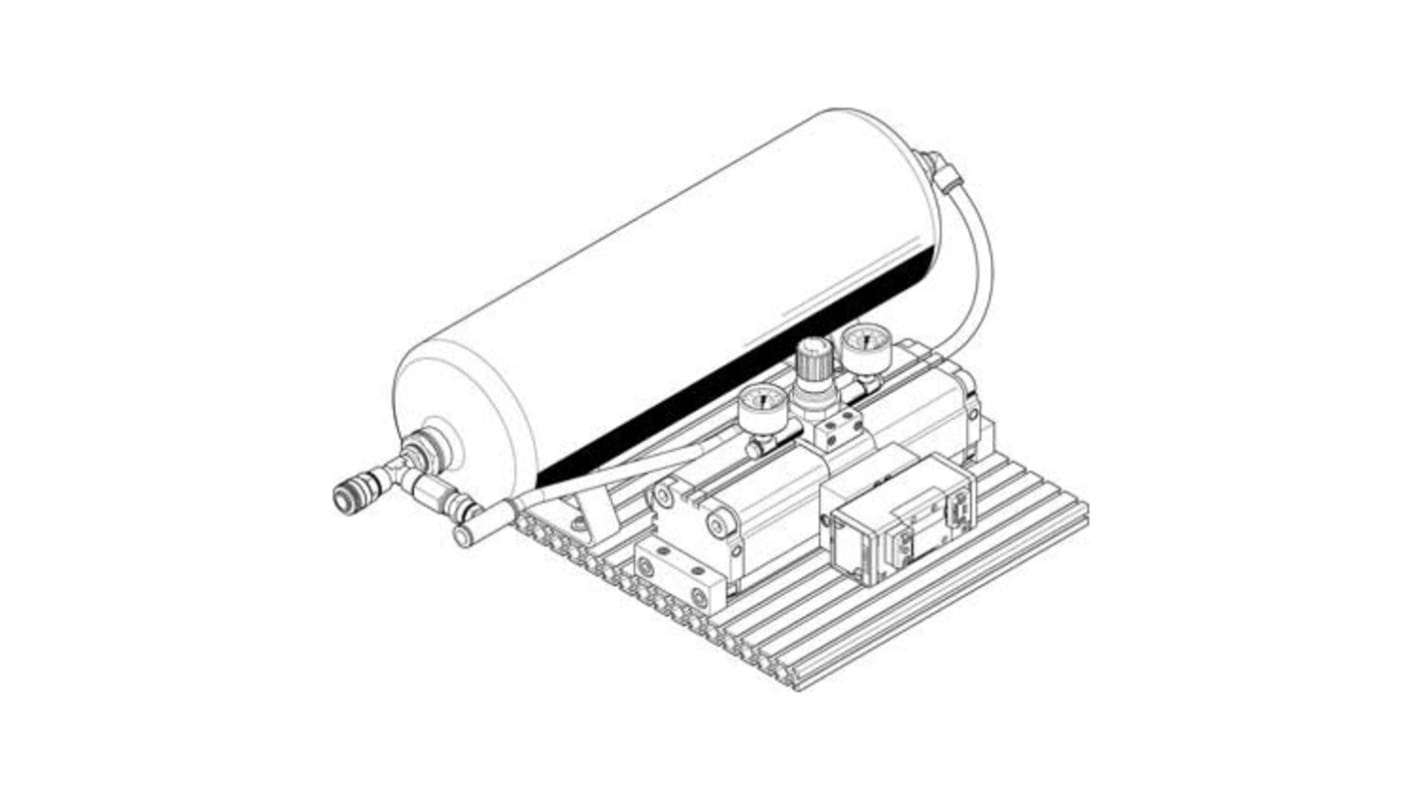 Regulador de impulso neumático Festo DPA-63-16-CRVZS10, KD4, QS-12, Silenciador