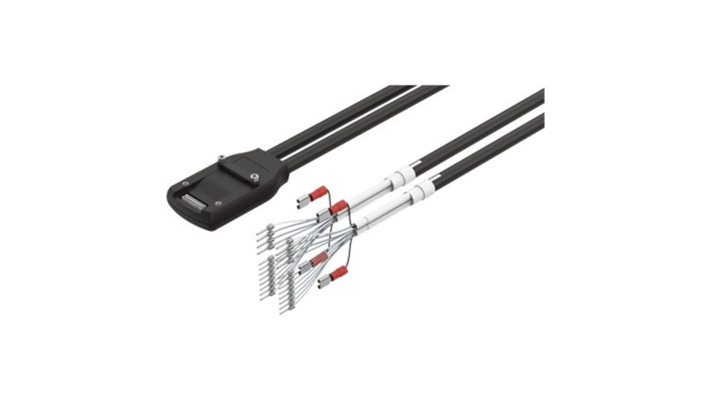 Cable Festo, 0 → 50 V CC, 500 mA, long. 2.6m, para usar con Cadenas de energía