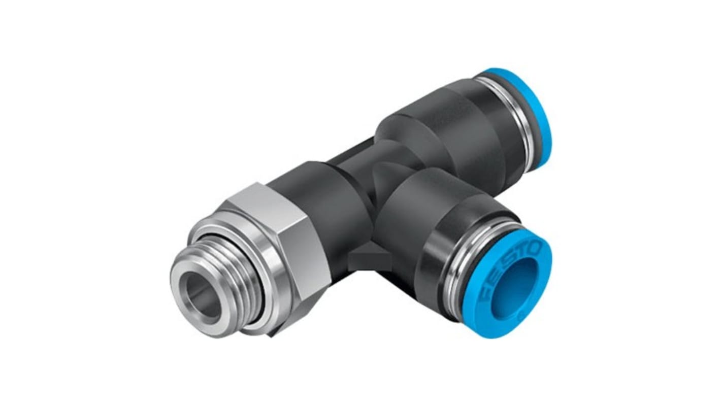 Festo QS Series Push-in Fitting, G 1/8 Male to For tubing outside diameter 4 mm, Threaded Connection Style,