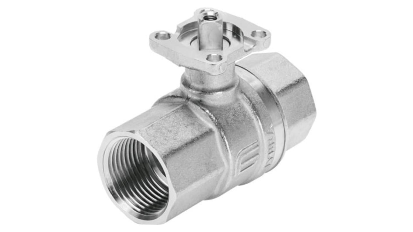 Festo Nickel Plated Brass 2 Way, Ball Valve, 25bar Operating Pressure