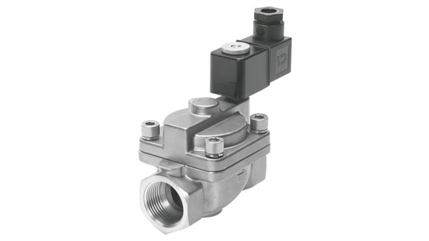 Festo 2/2 Way, Closed, Monostable Solenoid Valve - Electrical NPT 1 VZWP Series