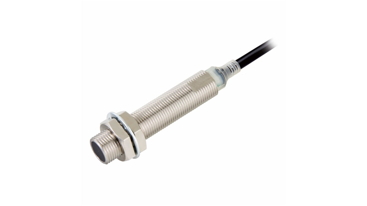 E2E Series Inductive Barrel-Style Proximity Sensor, M12 x 1, 4 mm Detection, PNP Output, IP67/IP67G/IP69K