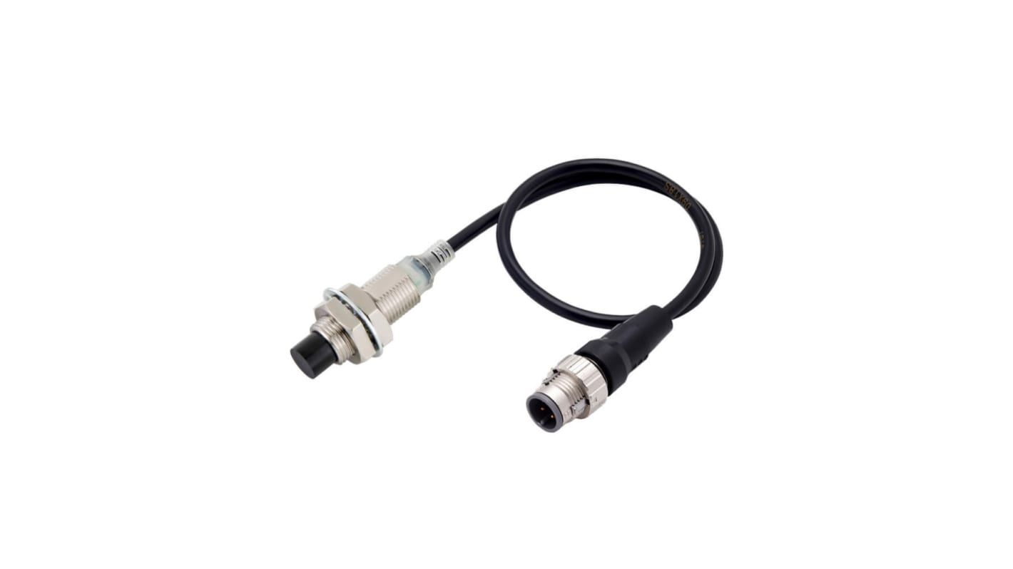 E2E Series Inductive Barrel-Style Proximity Sensor, M12 x 1, 8 mm Detection, 2 Wire Output