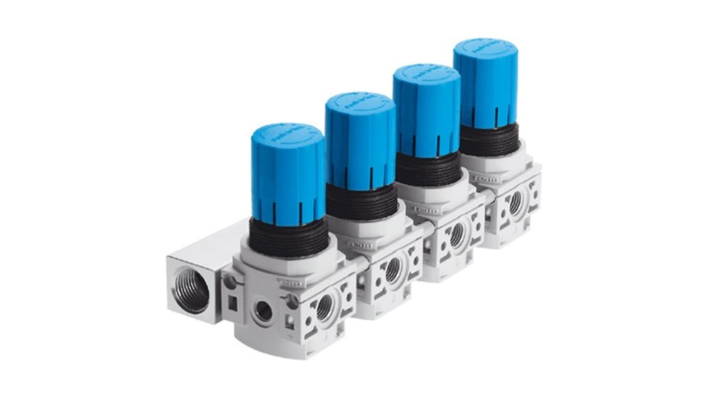 Festo G 1/4 Pneumatic Regulator - 1.5bar to 10bar, LRB-1/4-DB-7-O-K4-MINI