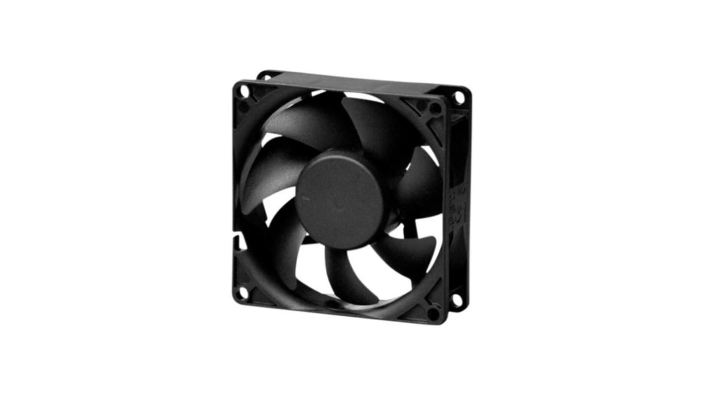 Sunon Axial Fan, dc Operation, 60cfm, 6.72/4.29W, 357mA Max, 80x80x25mm