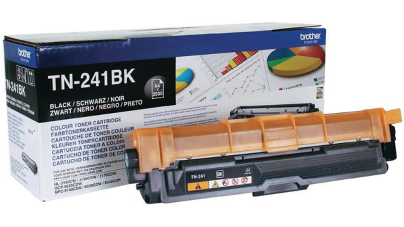 Brother TN-241BK Toner Schwarz für Brother Drucker, 2500 Seitenertrag (ca.)