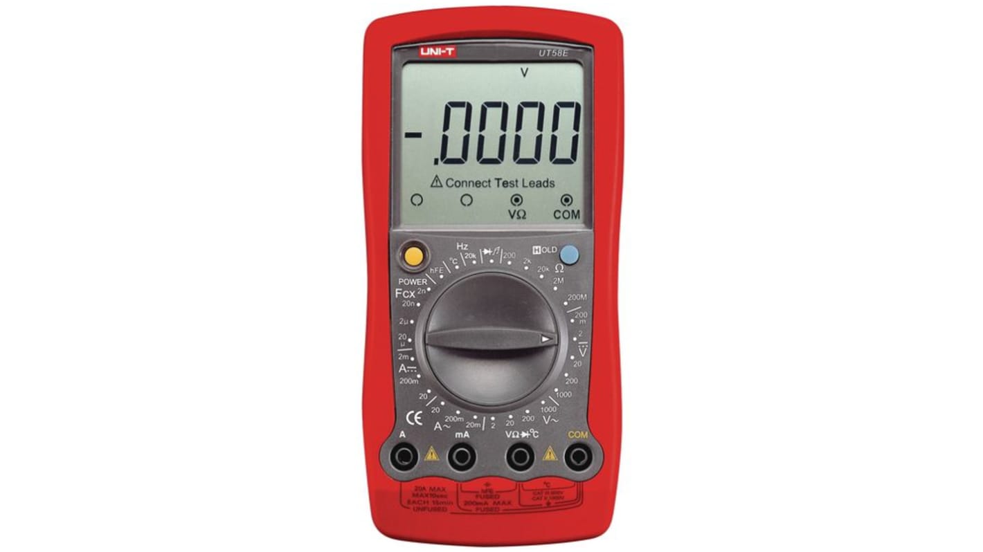 UNI-T UT58E Multiméter (Digitális), max.: 20A ac, max.: 1000V ac