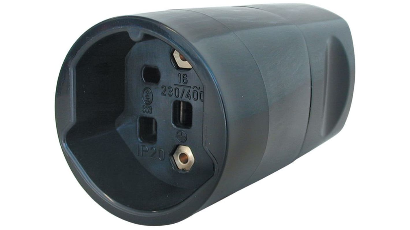 Adaptador de conector macho Steffen 250V, 10A, Tipo J