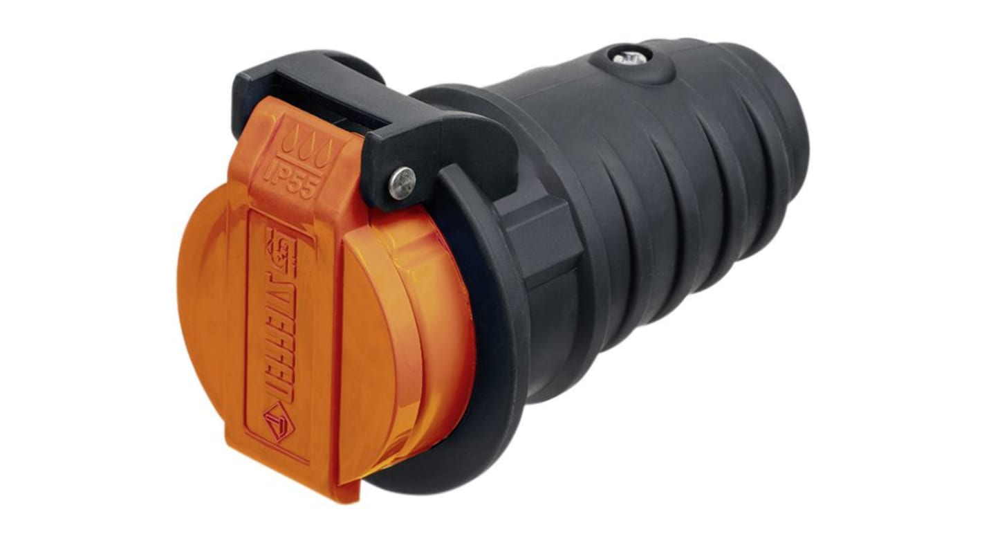 Adaptador de conector macho Steffen 250V, 10A, Tipo J