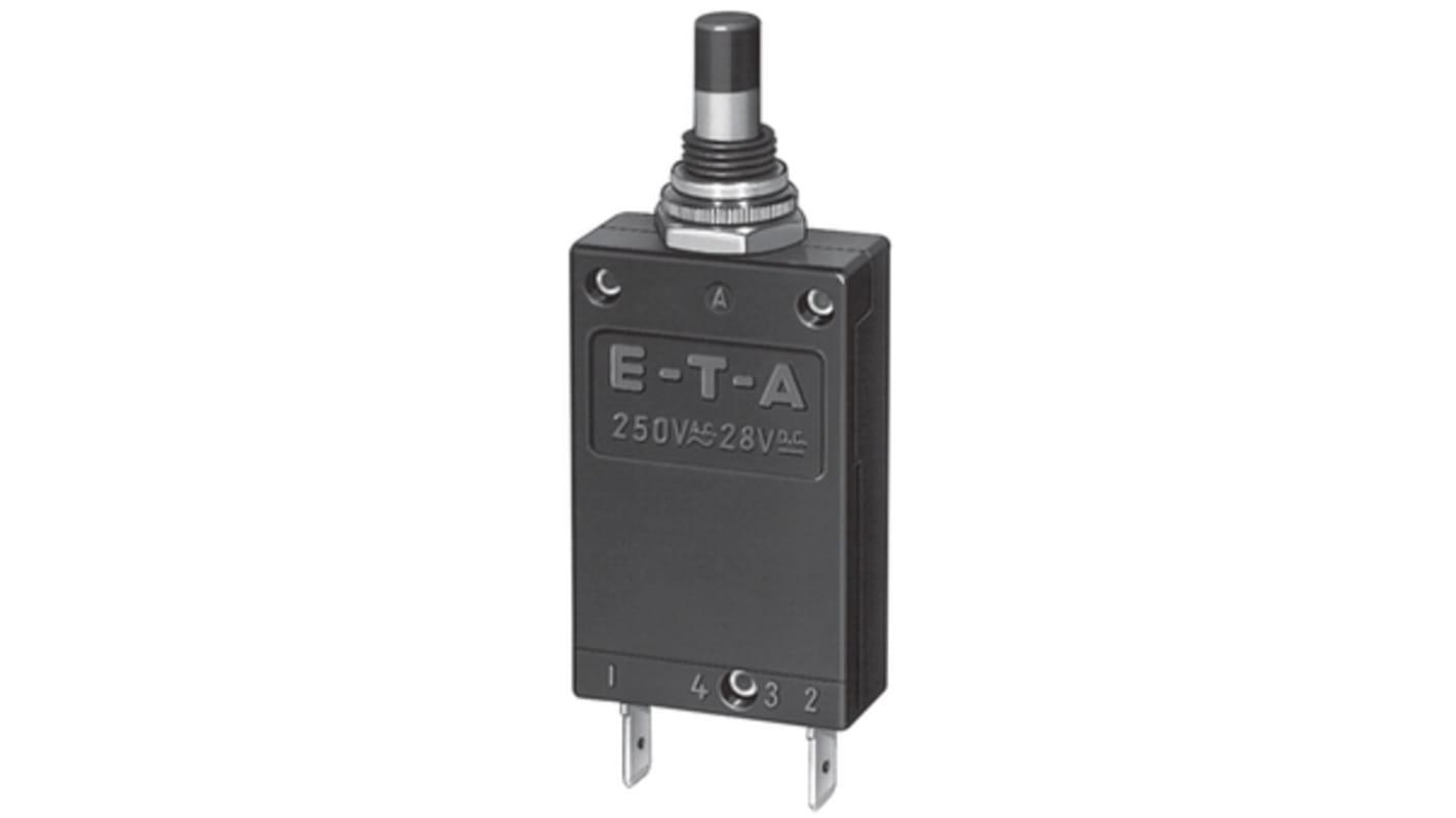 ETA Thermal Circuit Breaker - 2-5700  Single Pole 250V ac Voltage Rating Panel Mount, 20A Current Rating