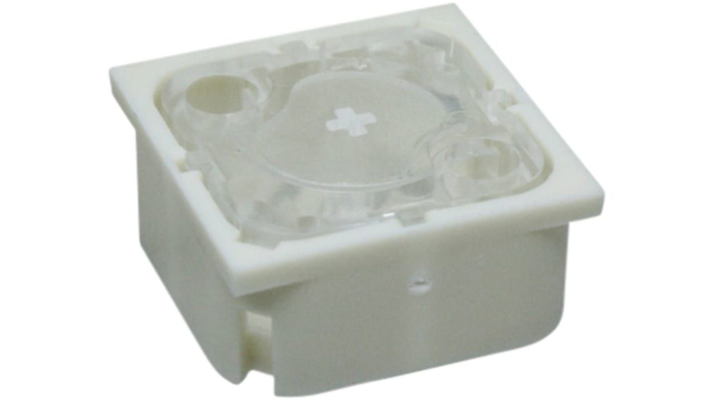 White Short Tactile Switch, 1 NO 250mA 19.05mm Through Hole