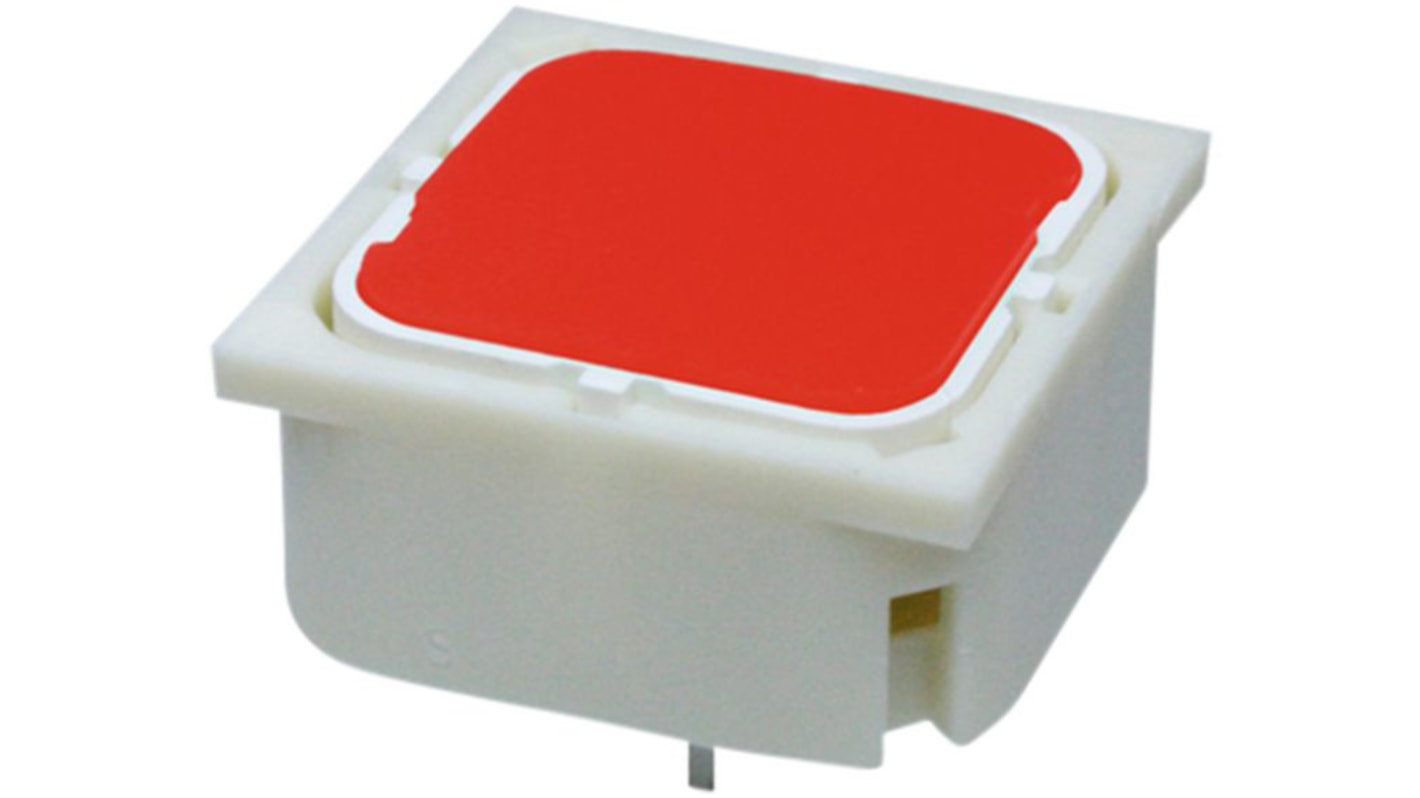 Red Short Tactile Switch, 1 NO 20mA 19.05mm Through Hole