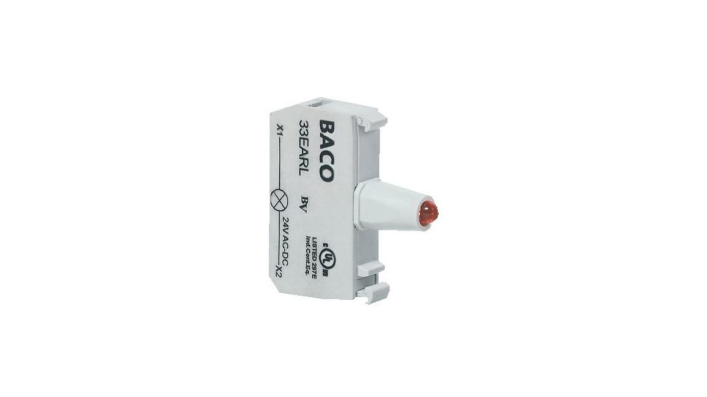 Lampada indicatore a LED BACO, 48V, luce color Bianco