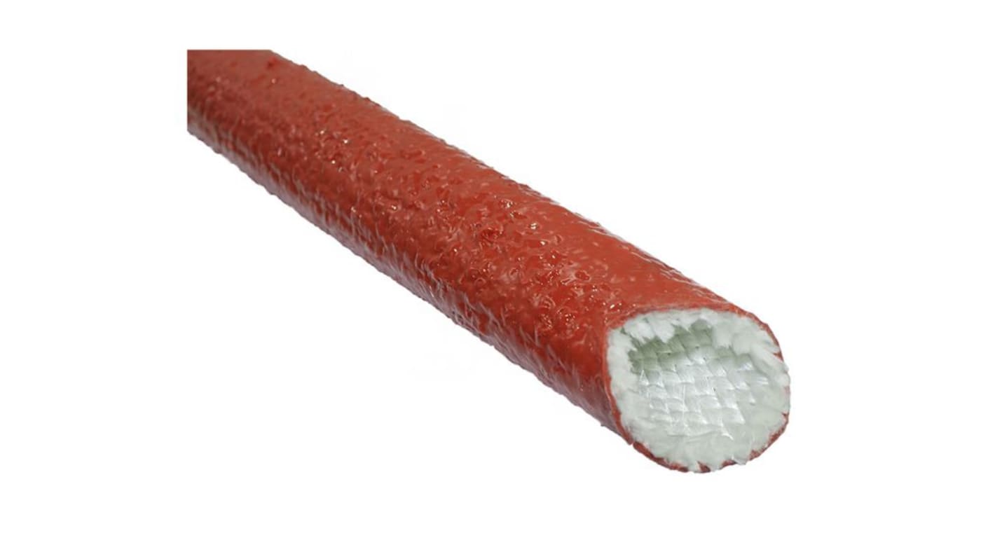 NEMIQ Fiberglass Silicone Rubber Red Cable Sleeve, 20mm Diameter, 1m Length, 335 Series