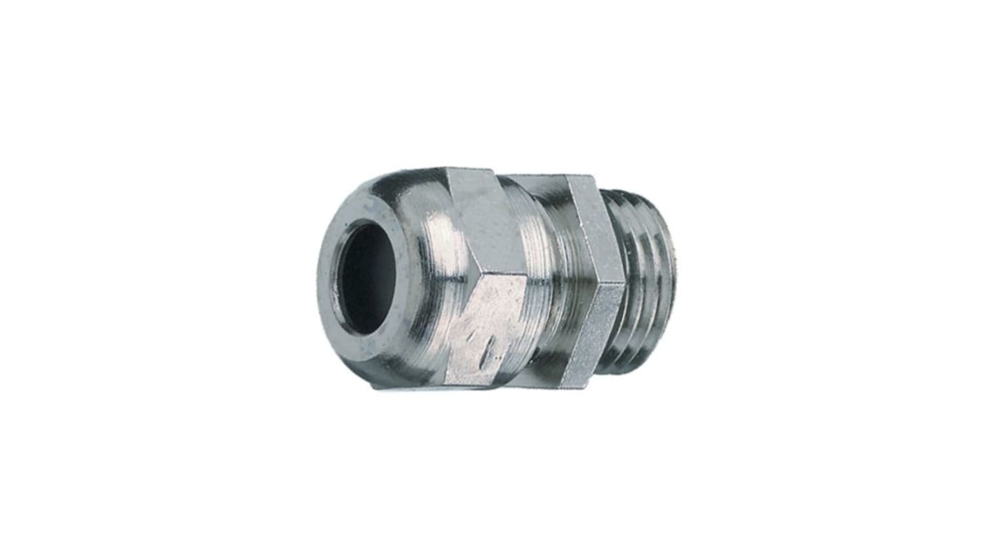 Jacobs Perfect EMC Series Nickel Plated Brass Cable Gland, M12 Thread, 3mm Min, 6mm Max, IP68