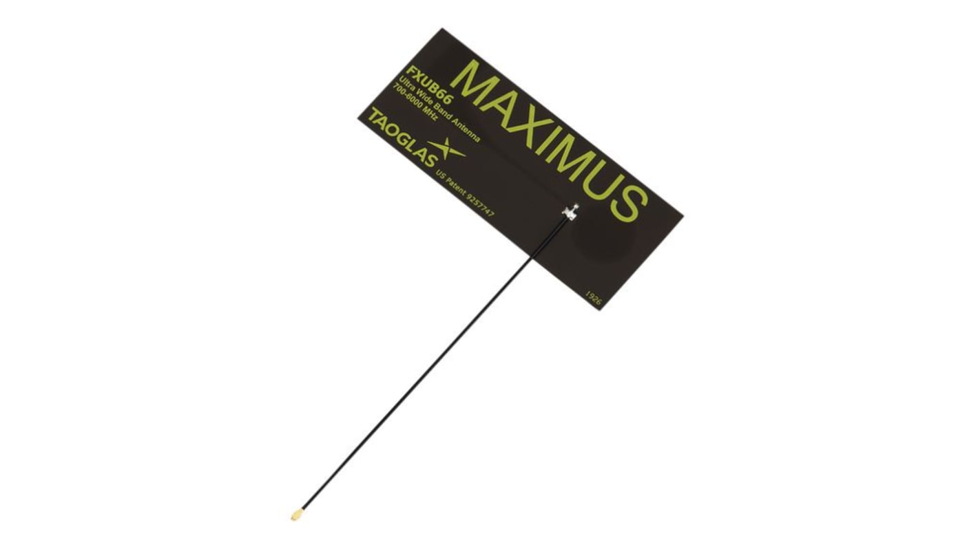 Taoglas FXUB66.07.0150C Square Multiband Antenna with U.FL Connector, 4G LTE, 5G NR, FR1, HSPA, HSPA+, TD-SCDMA, WCDMA