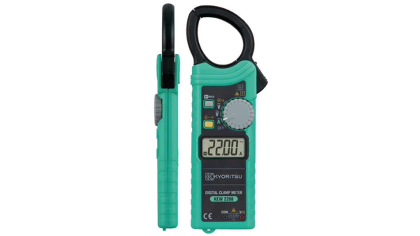 Kyoritsu KEW 2200 Clamp Meter, Max Current 1kA ac CAT III 600V