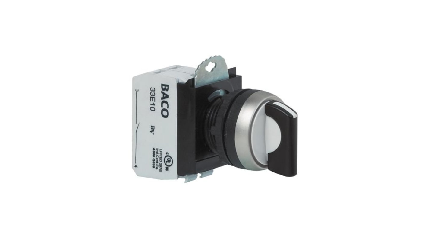 BACO L21MA, 3 Position Rotary Switch, 10A, Screw