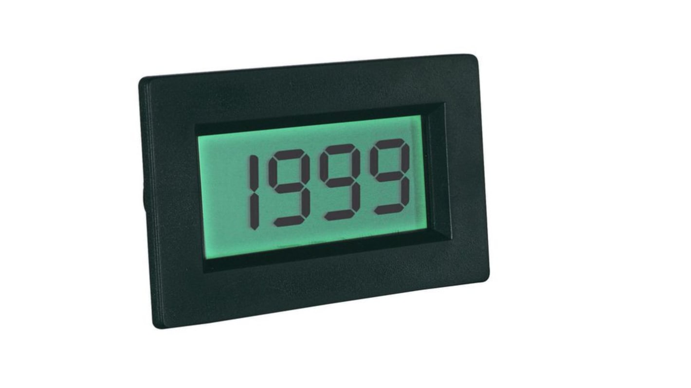 PeakTech LDP LCD Einbaumessgerät für DC-Strom, DC-Spannung H 38mm B 54mm 3 -Stellen T. 18mm