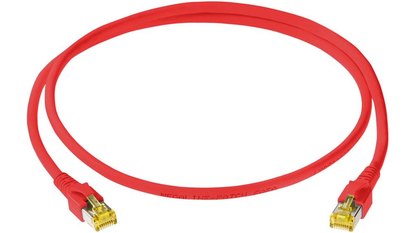 Leoni Kerpen Male RJ45 to Male RJ45 Ethernet Cable, Red, 3m