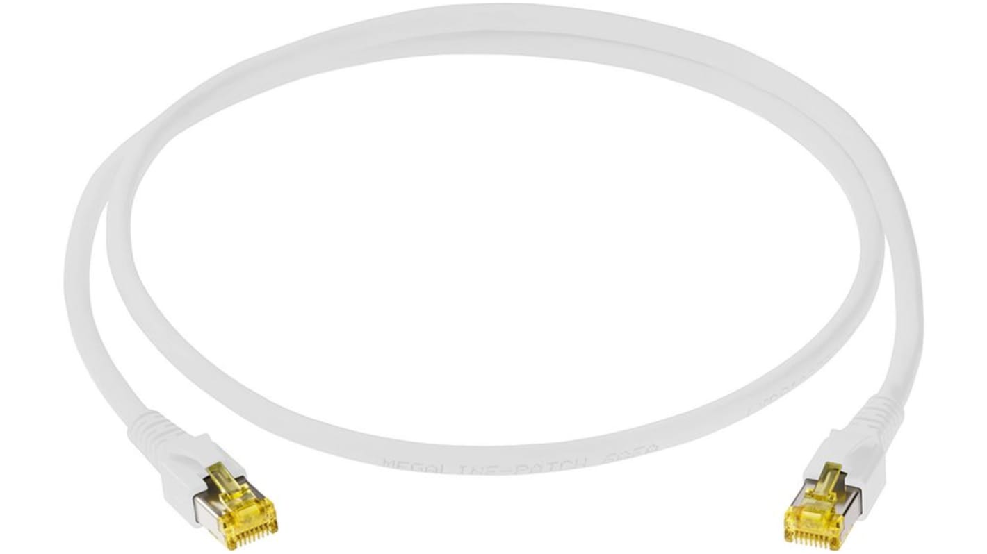 Leoni Kerpen LEONI Cat 6a Cat.6a, 10m, Grau Patchkabel, A RJ45 Kupfergeflecht verzinnt, B RJ45, PVC, schwer entflammbar