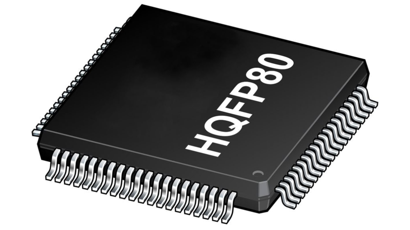 Microcontrollore MCU NXP, HCS12, HQFP, S12C, 80 Pin, Montaggio superficiale, 16bit, 16MHz