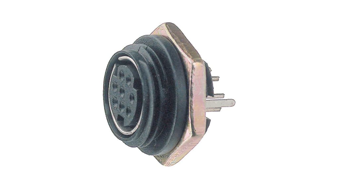 Conector DIN Conector hembra Deltron serie MD de 6 vías, 1A, 250 V ac