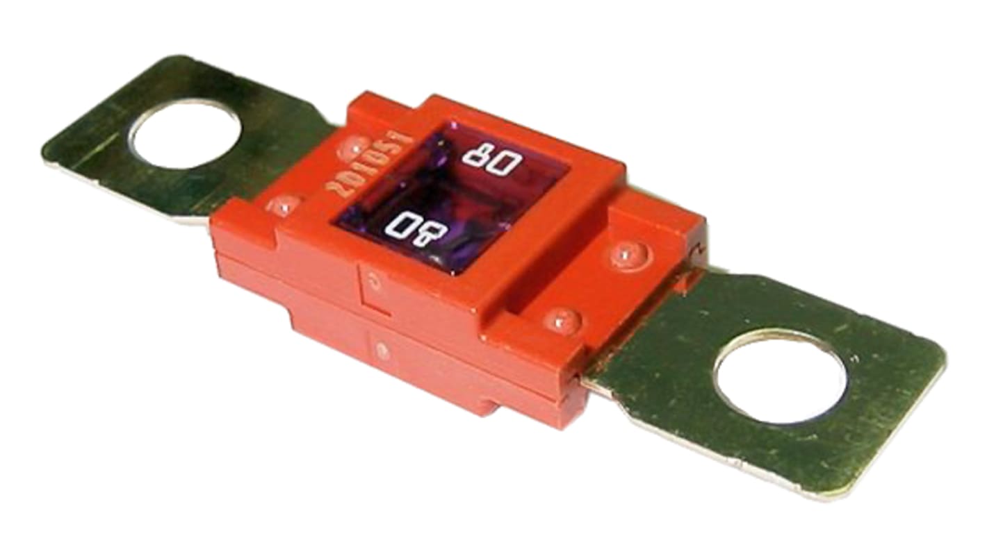 80A Red Automotive Automotive Fuse, 32V dc With Indicator