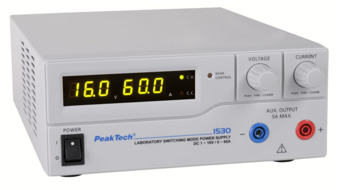 P1 Series Digital Laboratory Power Supply, 16V, 60A, 1-Output, 960W