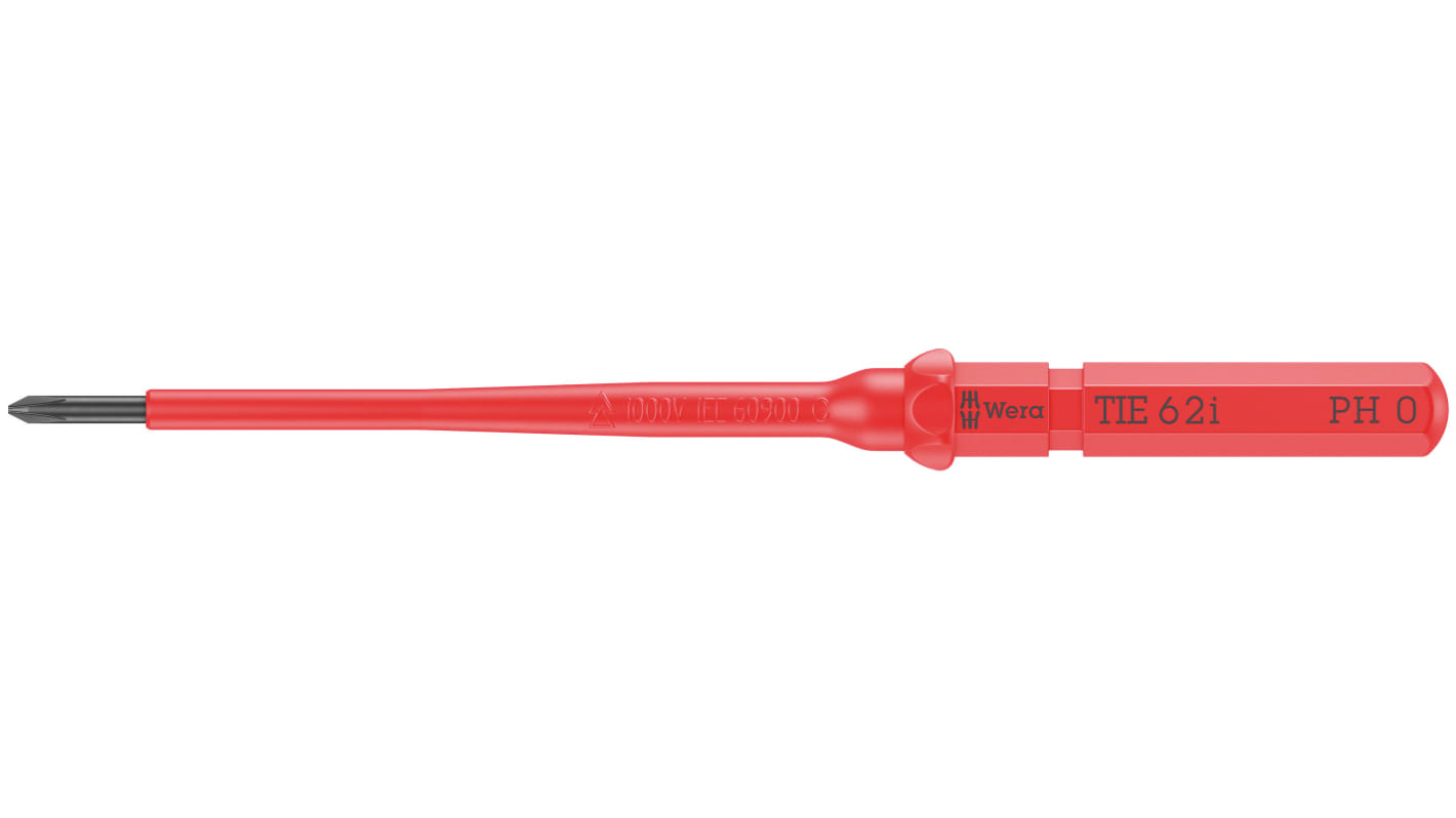 Screwdriver Bit, PH0 Tip, 9 mm Drive, Phillips Drive, 157 mm Overall