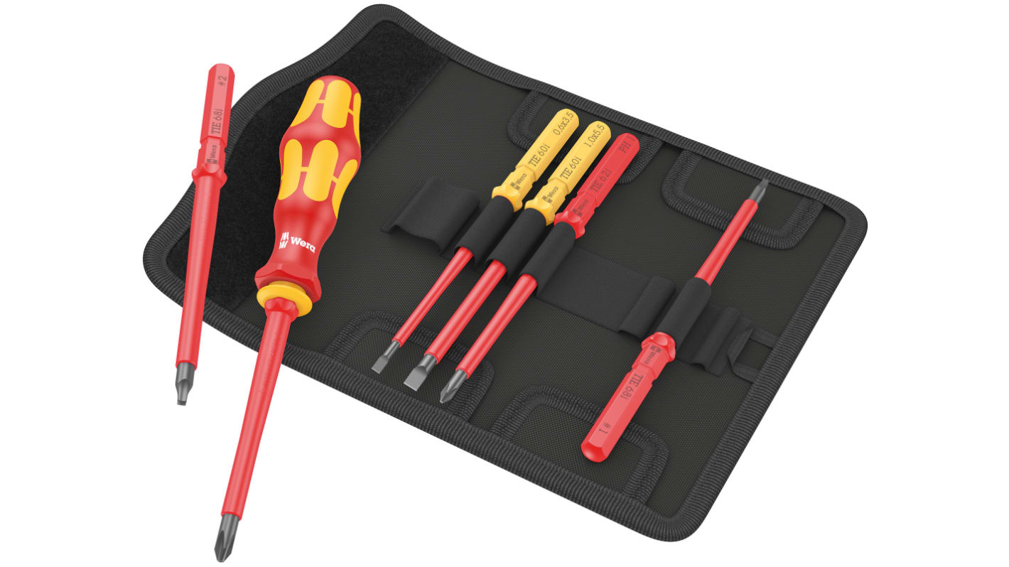 Flat, Phillips Insulated Screwdriver, 6-Piece