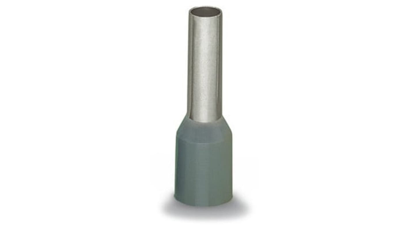 Wago, 216 Insulated Ferrule, 18mm Pin Length, 5.4mm Pin Diameter, Grey