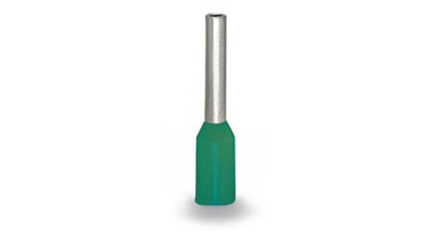 Wago, 216 Insulated Ferrule, 12mm Pin Length, 2.5mm Pin Diameter, Turquoise