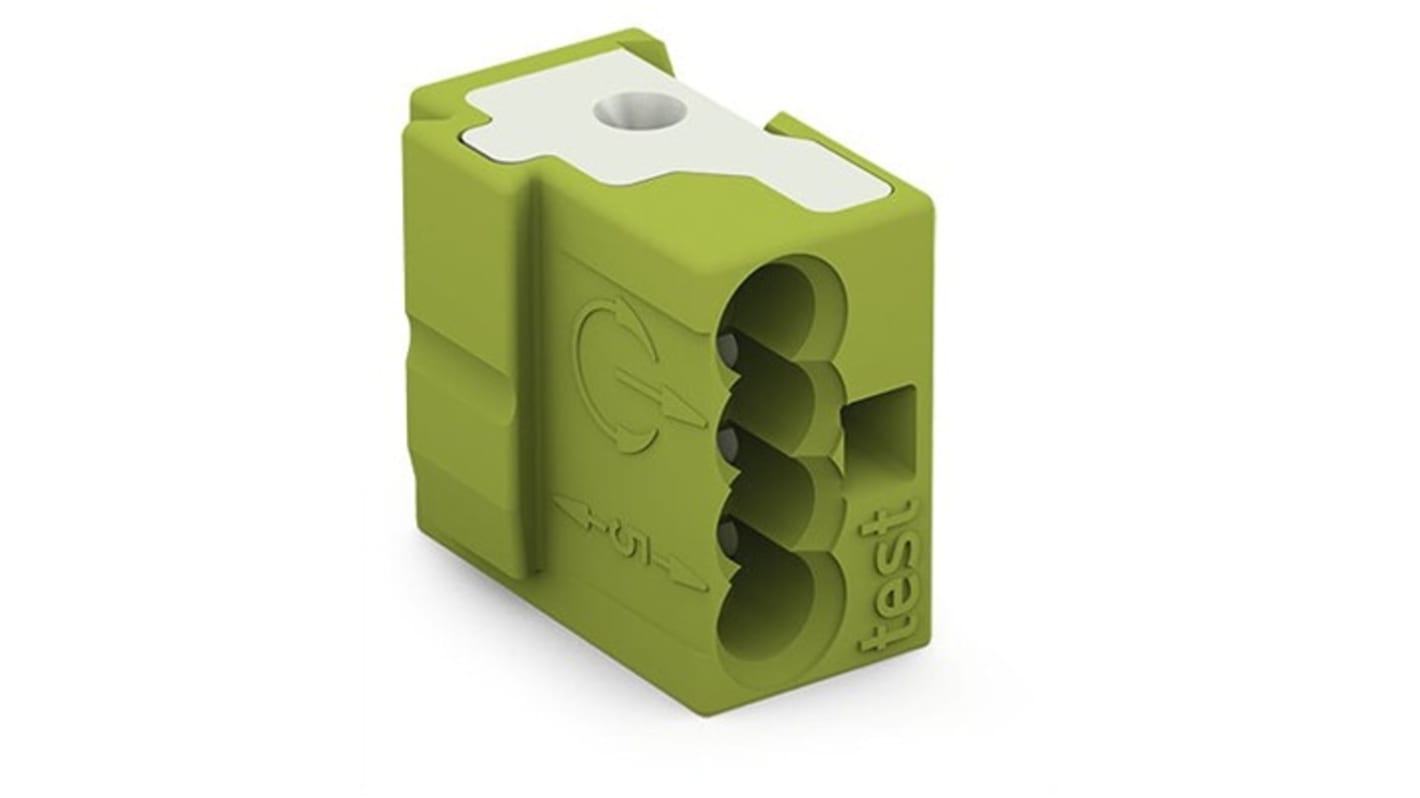 243 Series Light Green Terminal Plug, 1mm², 4-Level, Push Wire Termination