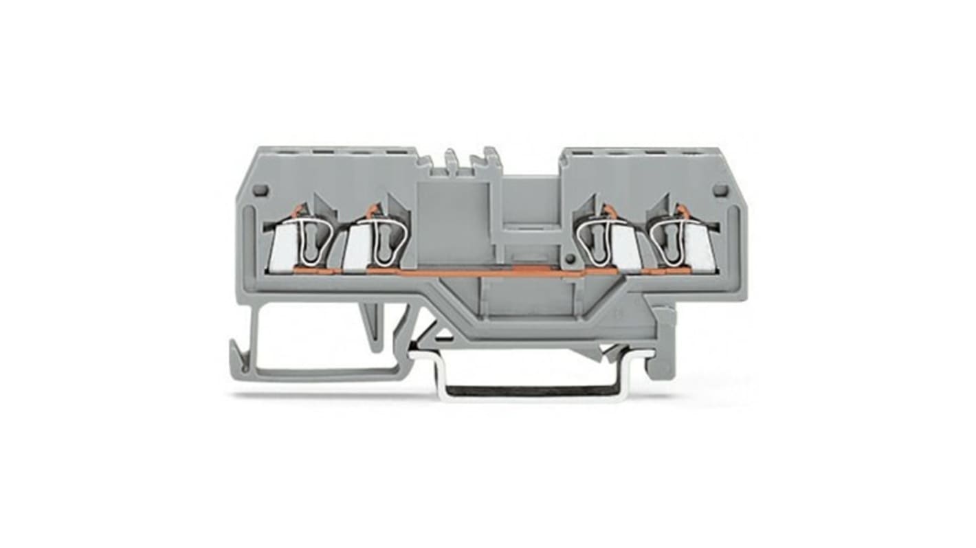 279 Series Grey Terminal Block, 1.5mm², 4-Level, Cage Clamp Termination