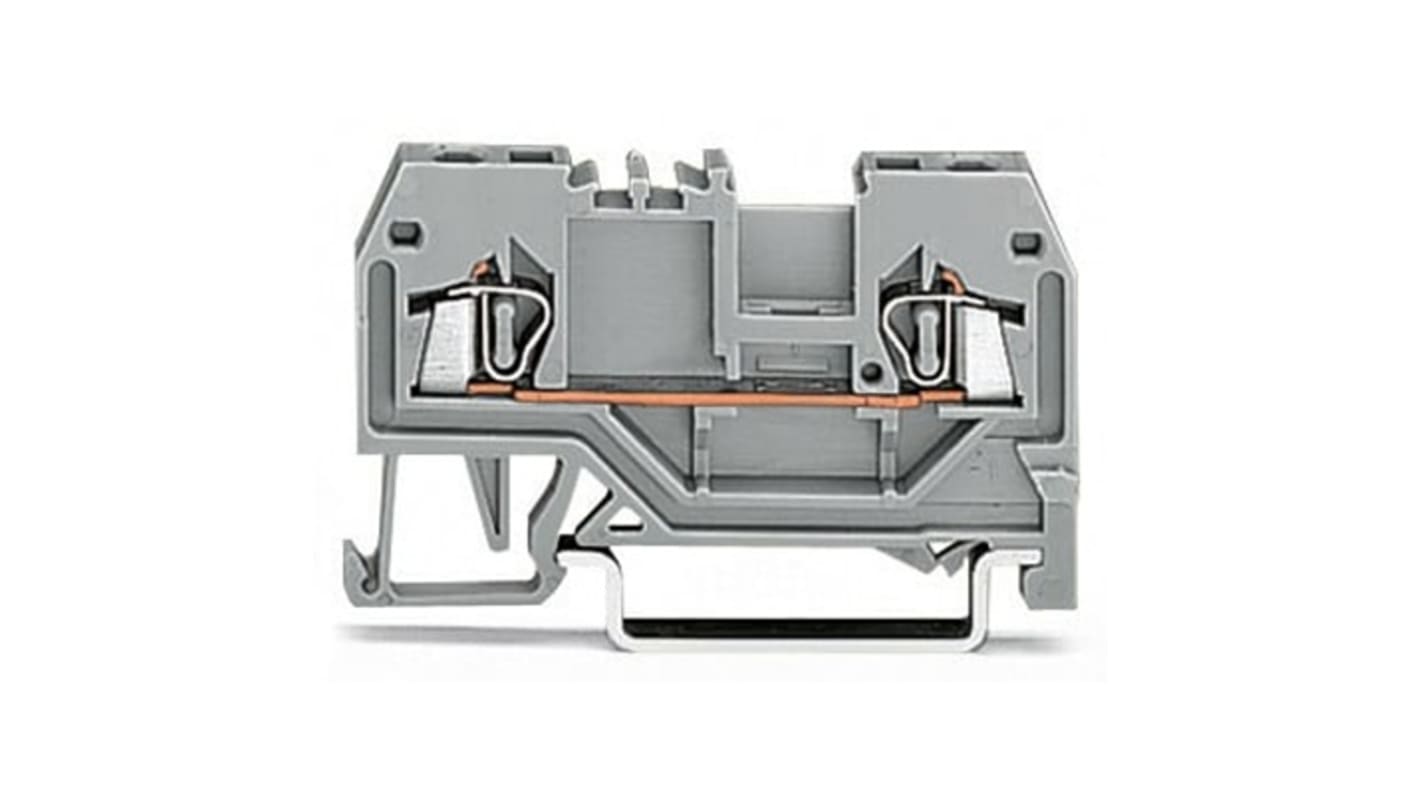 279 Series Grey Terminal Block, 1.5mm², 2-Level, Cage Clamp Termination